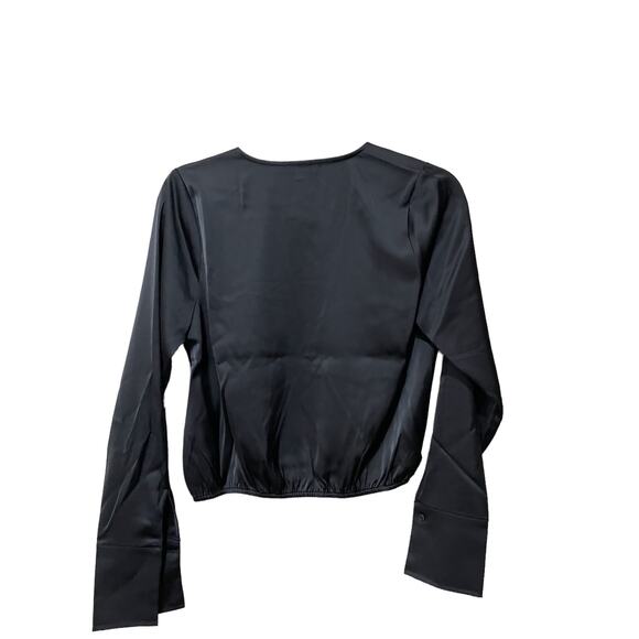 GOOD‎ AMERICAN SATIN WRAP TOP Size Small New with Tags - Picture 10 of 12